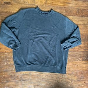 Vintage Y2K Nike Mini Swoosh Sweatshirt Crewneck Gray Tag Size XXL Sweater Black